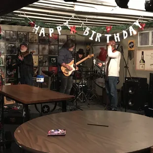 A blues jam finishing up.