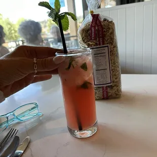 Watermelon Soju Mojito