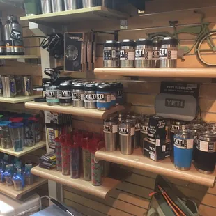 Plenty of Yeti and Tervis cups.