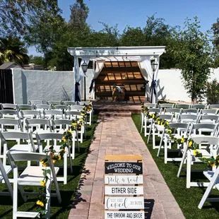 All set up for the wedding!