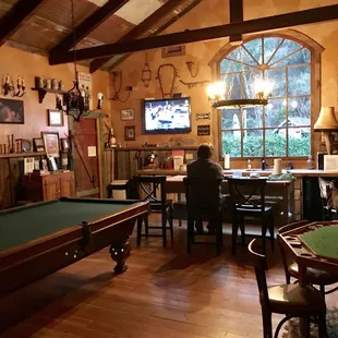 Games and tv in the barn