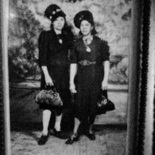 My grandma and sister