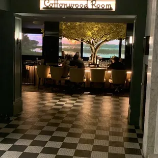 cotton wood at the base of the elevators