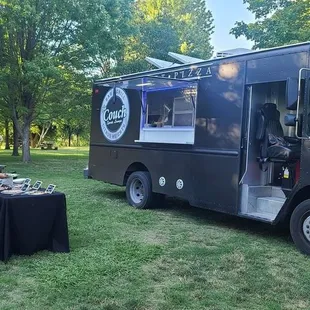 a group of people standing around