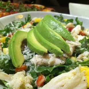 Crab salad with manga salsa