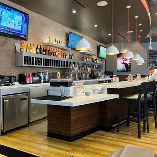 interior, sushi and sashimi