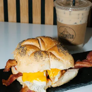 Classic Egg Sammy on a NY Kaiser Roll