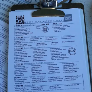 Create Your Own Burger, Sandwich or Salad Bowl