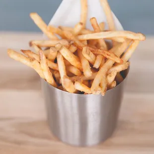 a cup of french fries