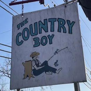 a sign for a country boy
