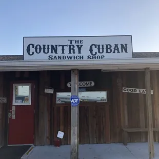 the entrance to the restaurant
