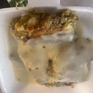 Stuffing with chicken gravy