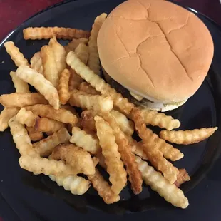 Cheese Burger and Fries