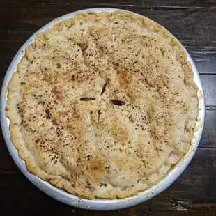 a freshly baked pie