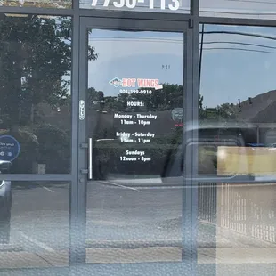 the front of the store