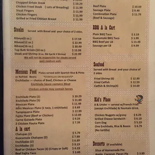 Menu (pg 3 of 4)