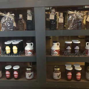 Local honey, 100 % maple syrup, &amp; salsa - used in diner &amp; sold in store