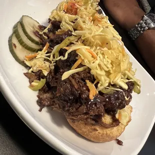 Pull beef sandwich