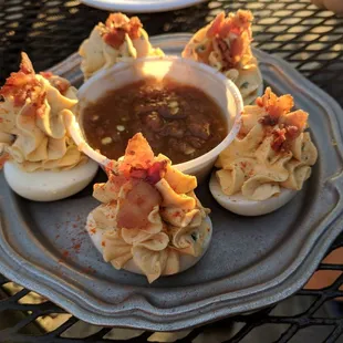 Devilled eggs at a BBQ spot... Not bad
