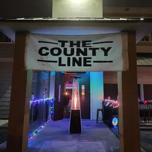 the entrance to the country line