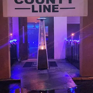 the entrance to the country line