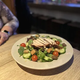 Garden salad with turkey