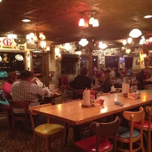 The ambience inside the County line really takes you back in time.