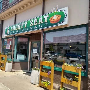 the front of the restaurant