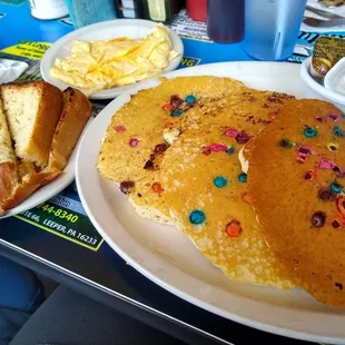 M&amp;M pancakes--HUGE! :-O
