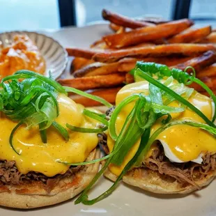 Braised Duck benedict