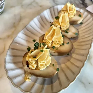 Deviled tea eggs