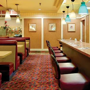 the interior of the restaurant