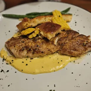 Red snapper with sweet corn emulsion special