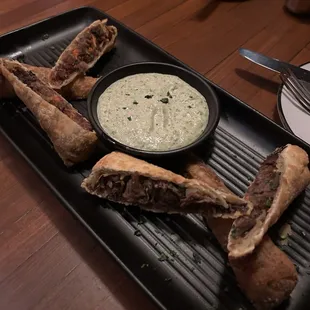 App: pork eggrolls
