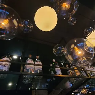 The bottles and lighting above our heads added to a great environment.
