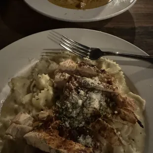Blackened chicken Alfredo