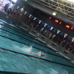 High school swim meet‍