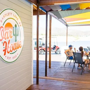 a group of people sitting at a table