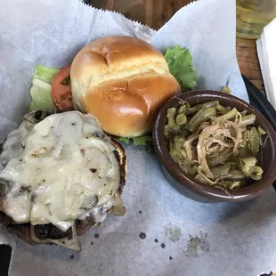 Mushroom Swiss burger