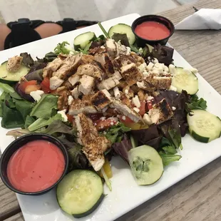 Surprisingly good looking salad for a bar on the lake!!