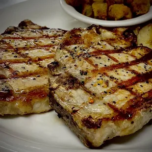 grilled steak and potatoes