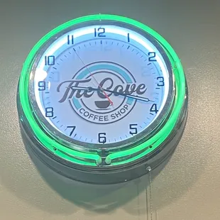 a neon clock