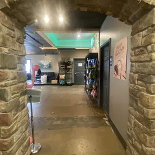 the entrance to the cafe