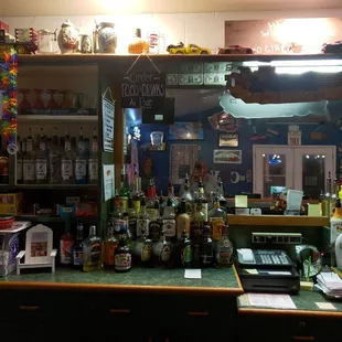 the bar area of the hotel