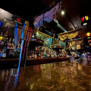 a bar with a lot of liquor