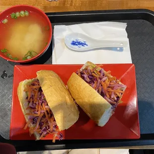 Tofu Banh Mi, Miso Soup
