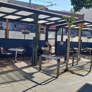 Outside seat in area.