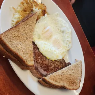 Steak and eggs