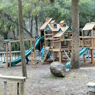 Beautiful playground and fenced in