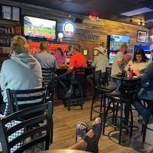 people sitting at tables